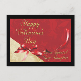 Step Daughter Valentine Postcard