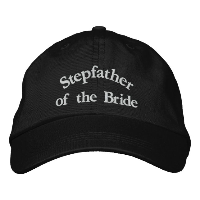 Step Father of the Bride Embroidered Baseball Hat (Front)
