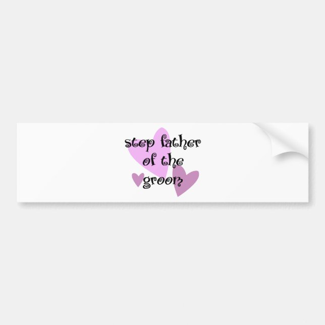 Step Father of the Groom Bumper Sticker (Front)