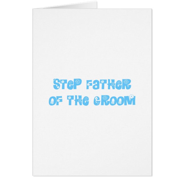 Step Father of the Groom Cards (Front)
