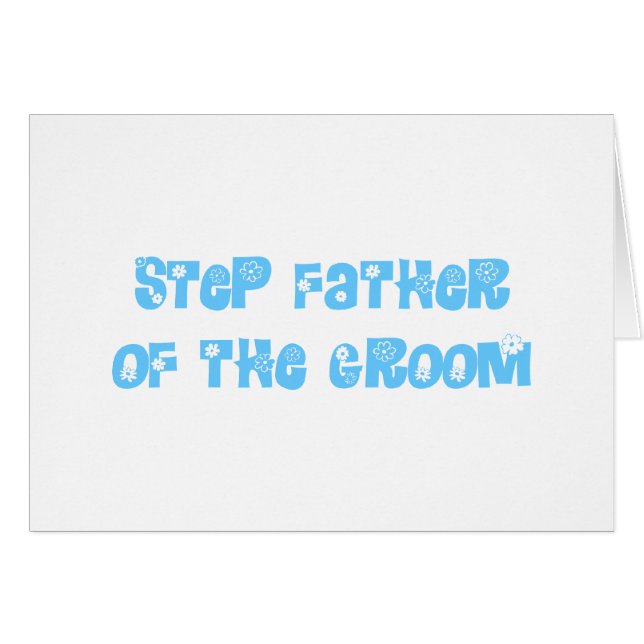 Step Father of the Groom Cards (Front Horizontal)