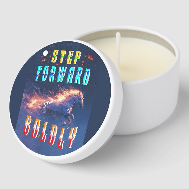 Step Forward Boldly Mini Candle Favors (Corner)