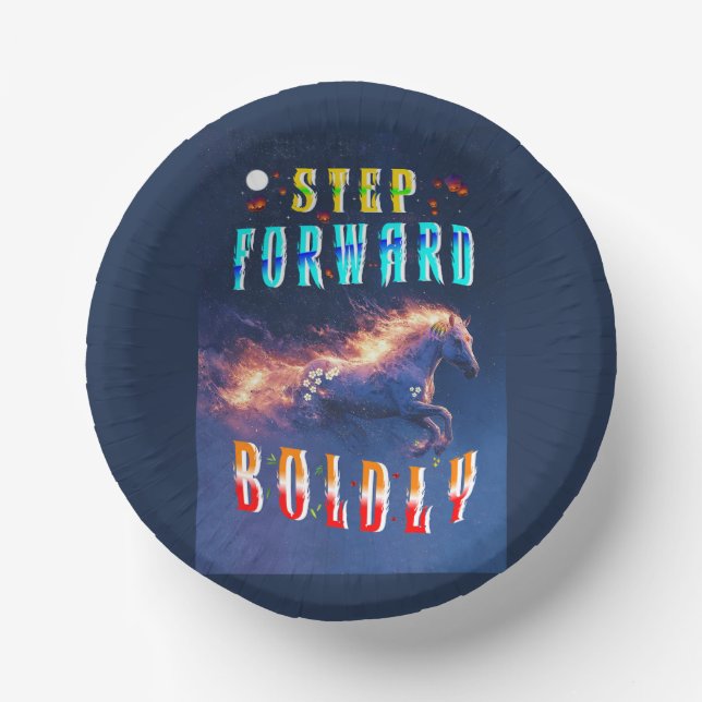 Step Forward Boldly Paper Bowls (Front)