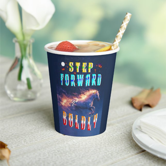 Step Forward Boldly Paper Cups (Insitu)