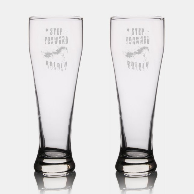 Step Forward Boldly Pilsner Glass (Glassware)