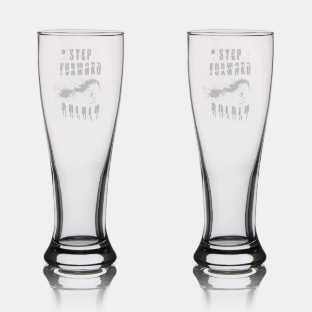 Step Forward Boldly Pilsner Glass (Glassware)