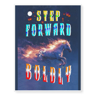Step Forward Boldly Temporary Tattoos