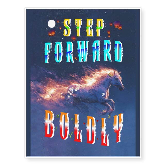Step Forward Boldly Temporary Tattoos (Front)