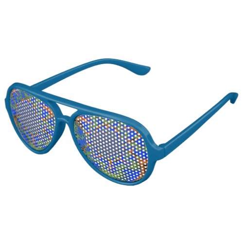 Step in Summer Blue Waves Aviator Party Shades
