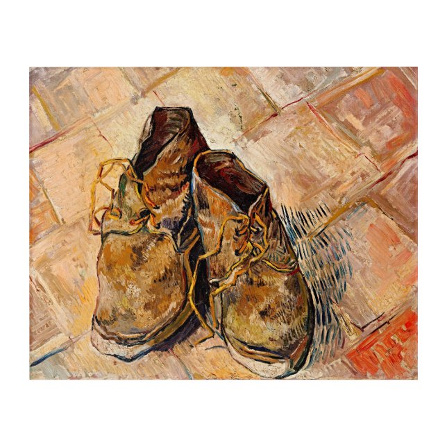 Step into Art: Van Gogh's Shoes Acrylic Print (Front)