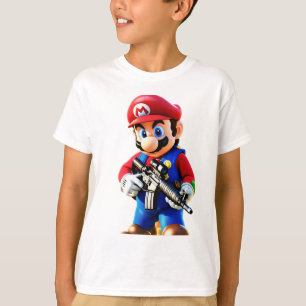 "Step into Retro Coolness with our White Mario Pri T-Shirt
