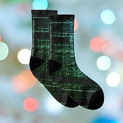 Step Into the Future of Style Binary Code Socks