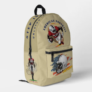 Step into Victory American Football    Printed Backpack