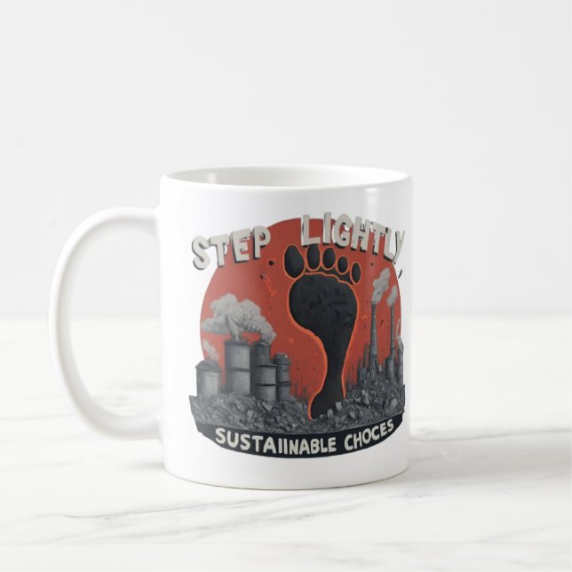 Step Lightly: Choose Sustainable Solutions Coffee Mug (Left)