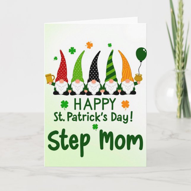 Step Mom Happy St Patricks Day Card (Front)