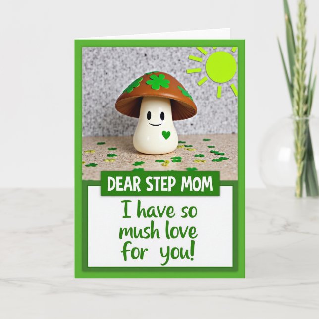 Step Mom Mush Love Shamrock Card (Front)