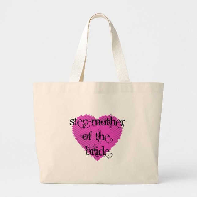 Step Mother of the Bride Large Tote Bag (Front)