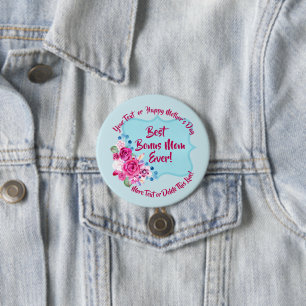 Step Mothers Day Bonus Mom Change Text Large Button