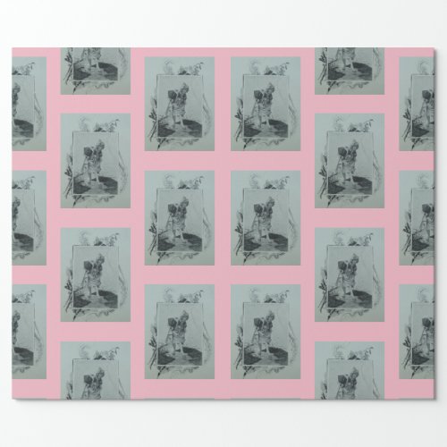 STEP OF FAITH VINTAGE VICTORIAN WOMAN FUNNY WRAPPING PAPER