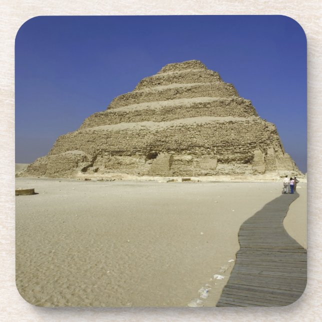 Step pyramid at Saqqara, one of the earliest Beverage Coaster (Front)