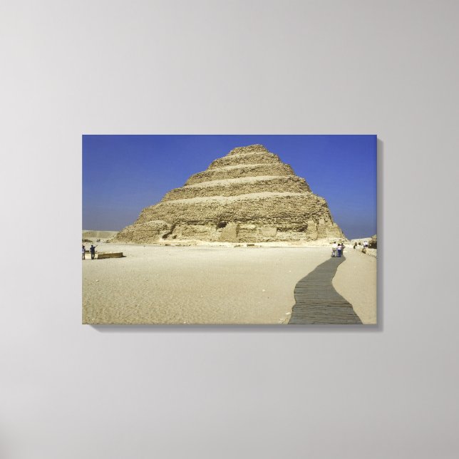 Step pyramid at Saqqara, one of the earliest Canvas Print (Front)