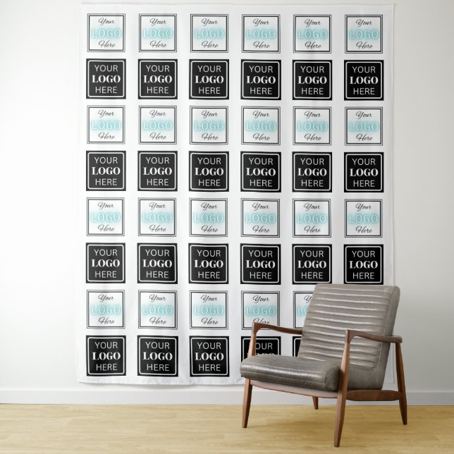  Step & Repeat Business Backdrop Two Logo Banner (In Situ)