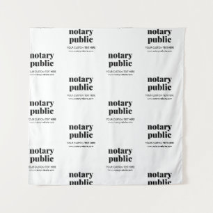 Step & Repeat White Notary Public Modern Event Tapestry