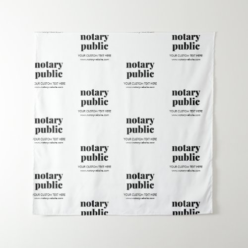 Step  Repeat White Notary Public Modern Event Tapestry