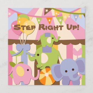 Step Right Up Circus Birthday Invitation