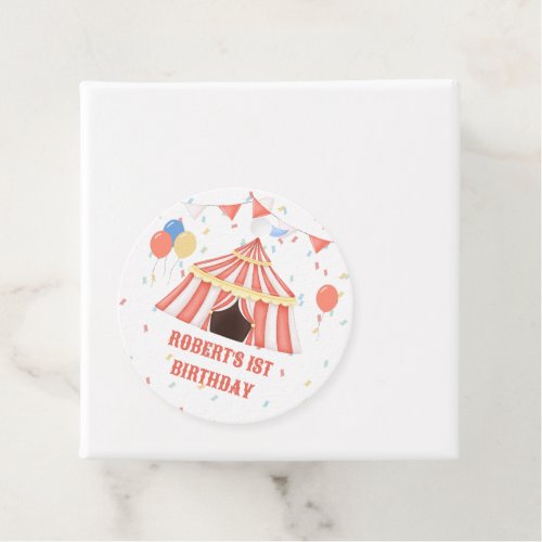 Step Right Up Circus Carnival Theme Birthday Favor Tags