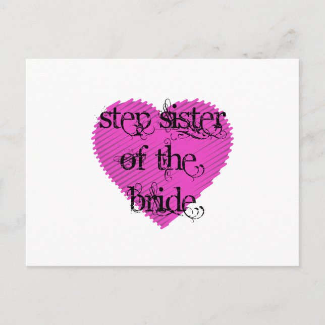 Step Sister of the Bride Postcard (Front)