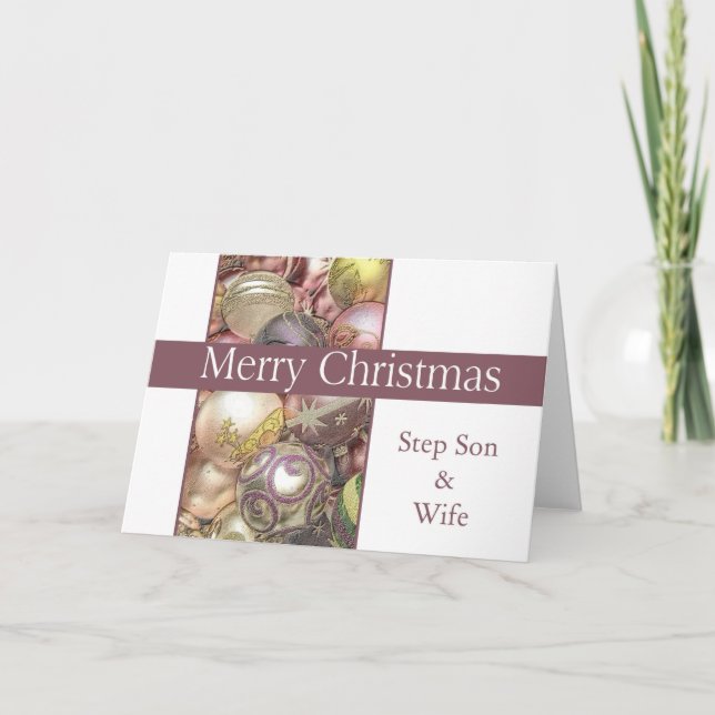 Step Son and Wife   Merry Christmas card (Front)