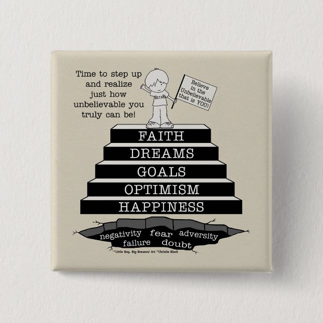 Step Up Pinback Button (Front)