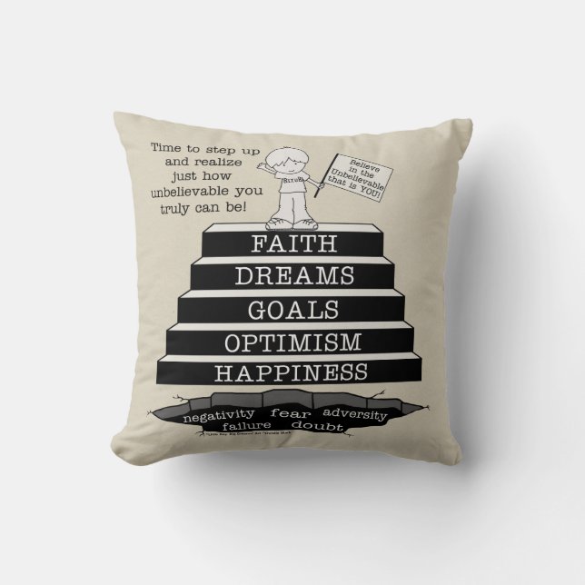 Step Up Throw Pillow (Front)