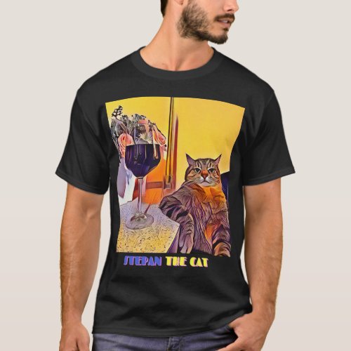 Stepan The Cat Art   T_Shirt