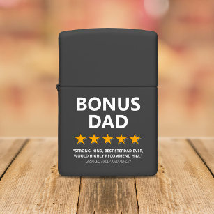 Stepdad 5 Star Rating   Bonus Dad Zippo Lighter