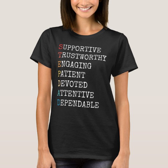 Stepdad Acronym Step Dad Stepfather Family Father' T-Shirt (Front)