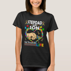 Stepdad And Son Family Matching Autism Awareness F T-Shirt