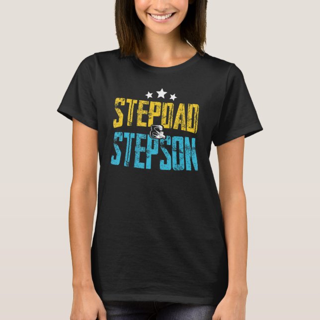 Stepdad And Stepson Father's Day Stepfather Bonus  T-Shirt (Front)