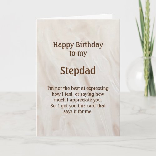 Stepdad Birthday Card