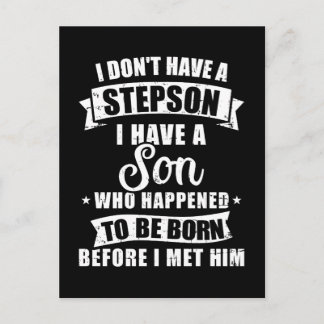 Stepdad don't have stepson son born before met him postcard
