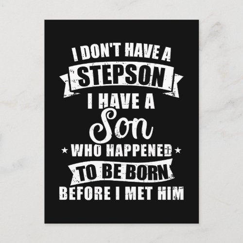 Stepdad dont have stepson son born before met him postcard