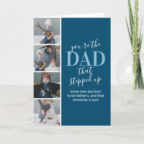 Stepdad Fathers Day Photo Card