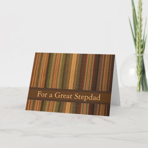 Stepdad Fathers Day with Raanu Pattern Weaving Card