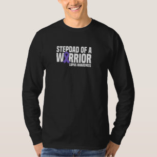 Stepdad Of A Warrior Purple Ribbon Lupus Awareness T-Shirt