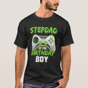 Stepdad Of The Birthday Boy Cute Video Gamer Match T-Shirt