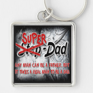 StepDad Square Keychain