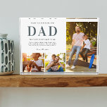 Stepdad Stepfather Quote | Three Photo Collage  Block<br><div class="desc">This simple and sweet keepsake says "Thank your for being the Dad that you didn't have to be" in trendy, modern typefaces with a spot for names. Minimal three photo template of your favorite personal photos for a gift anyone would love. Father's Day is the perfect opportunity to show ALL...</div>