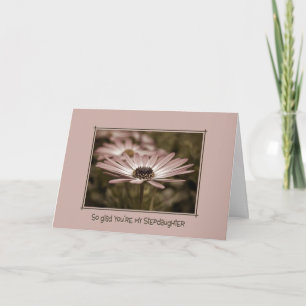 Stepdaughter's Birthday Pink Daisy Card