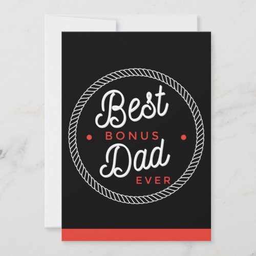 stepfather fathers day cardsstepdadtypographybo thank you card